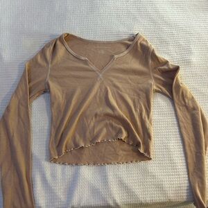 American Eagle Cropped Basic Long Sleeve